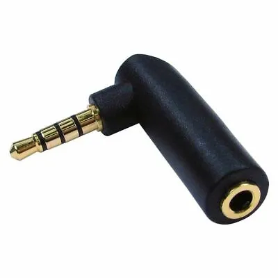 3.5mm Male To Female 90 Degree Right Angled Audio Adapter Jack Plug Connector • £3.72