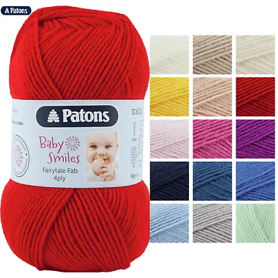 Patons Baby Smiles Fairytale Fab 4 Ply Wool 50g - Knitting Yarn - All Colours • £1.59