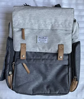 Eddie Bauer Backpack Women's Heather Gray Cascade Outdoor Diaper Bag • $21.99