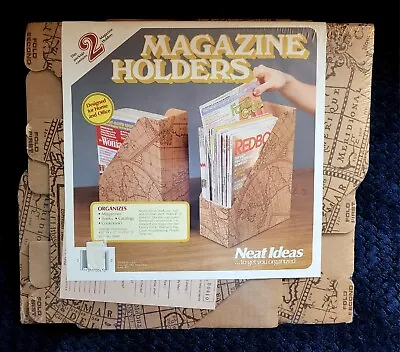 NOS 2 Cardboard Magazine Holder File Bankers Box Vtg 80s Neat Ideas Retro Office • $19.99