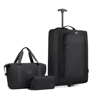 Lightweight Soft Suitcase Hand Cabin Luggage & Travel Bags & Vanity Case • £15.99