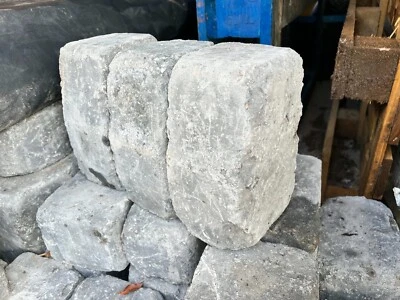 £75 • Buy Block Paving Bullnose Edging Kerb Stones 75 Number Grey Bradstone Woburn Rumbled