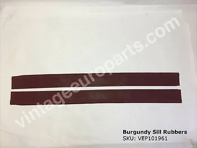 New Burgundy Sill Plate Rubber Covers Fit Mercedes W107 350SL 380SL 450SL 560SL • $74