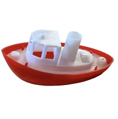 Vintage Zymadrops White RedSteamboat Tug Boat TugboatSteam Boat Ship Tub Toy. • $12