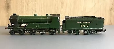  00  SOUTHERN 4-6-0 TENDER ENGINE No 460 SCRATCH BUILT WITH BRASS ( 2 Rail ) • £25