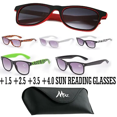 £7.99 • Buy Unisex Sun Readers +1.0 +1.5 +2.5 +3.0 READING SUNGLASSES With Box ,Case,Cloth