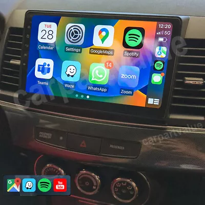 Apple Carplay For Mitsubishi Lancer CJ Android 13.0 Car Radio GPS WIFI Head Unit • $188