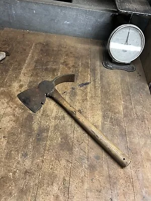 Antique Old 1 3/4 Lb Hatchet Broad Military Fire Fireman’s Axe Tool W Handle USA • $99.99