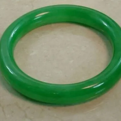 Vintage Natural Green Jade Bangle Multiple Sizes Available Round Bangle 2PC • $227.49