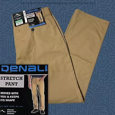 NWT Denali Men's Technical Stretch Pants Elastic Waist Boardwalk D770166 • $29.99