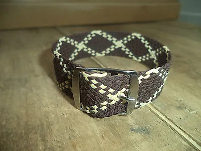 Rare Perlon Vintage Fits 18 To 19 Mm Watch Strap Braided Nylon Band Brown NOS • $6.54