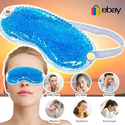 Gel Eye Mask Soothing Hot Cold Relaxing Headache Stress Relief Migraine Cooling • £3.65