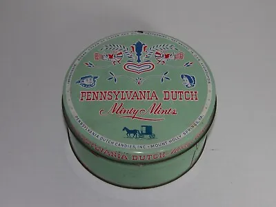 Vintage Pennsylvania Dutch Candies Minty Mints Tin Cannister Mt. Holly Springs • $20