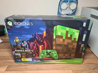 Microsoft Xbox One S Minecraft Limited Edition 1TB Green/Brown Console - SEALED! • $799.99