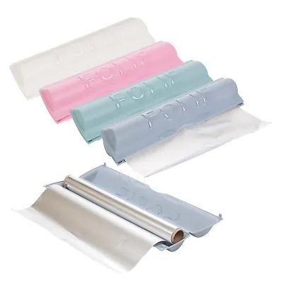 £6.99 • Buy Food Wrap Dispenser Foil Cling Film Roll Baking Parchment Cutter Plastic Holder
