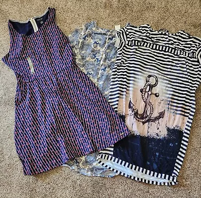Lot Of 3 New Dresses: H&M US Polo Assn Beach Dress All Fit Size 10 US • $15.99
