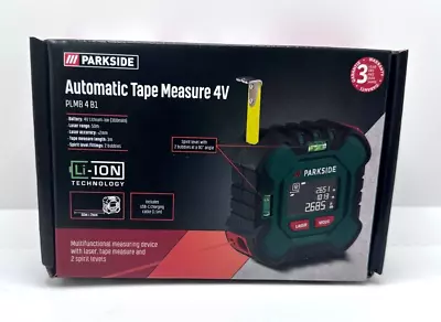 Parkside -  Automatic Tape Measure 4V (PLMB 4 B1) - 50M Laser | BRAND NEW • £18.99