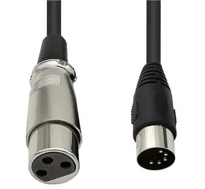 5-pin Din To XLR 3-pin Female Audio Cable For Music Instruments 50cm • £7.95