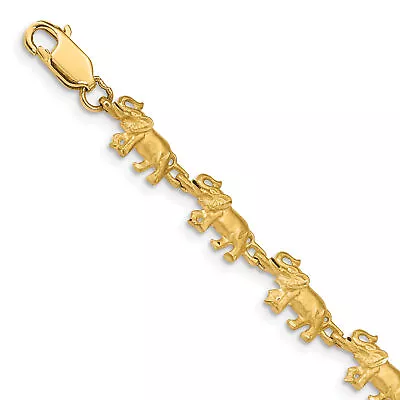 Avariah Solid 14K Yellow Gold Elephant Bracelet - 7  • $548.99