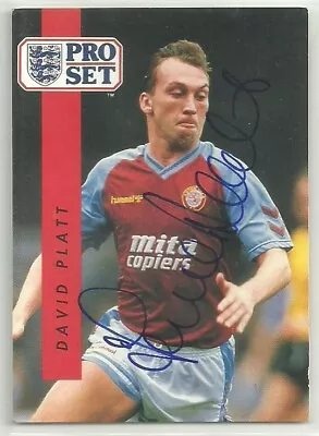 David Platt - ASTON VILLA - Signed Proset Card • £3.99