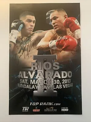 Brandon Rios Vs Mike Alvarado II 2013 On-Site Poster Signed By Both Fighters • $100