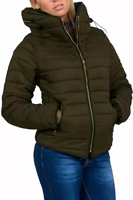 Womens Quilted Jacket Consealed Hood • £15