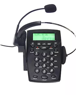 £22.49 • Buy TelPal Corded Call Center Headset Telephone With Dialpad & Monoral Noise New