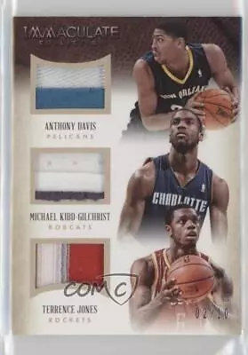 2013 Immaculate Trios Materials Prime /10 Anthony Davis Michael Kidd-Gilchrist • $35.03