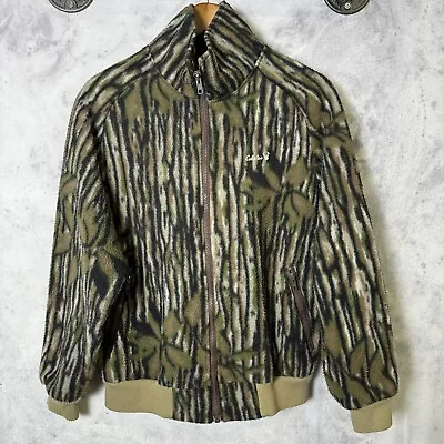 Vintage Cabelas Fleece Camouflage Jacket Mens M/L Outdoor Hunting Full Zip • $34.99