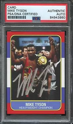 Mike Tyson Psa/dna Auto Trading Card 1986 Fleer Style Heavyweight Champion • $299