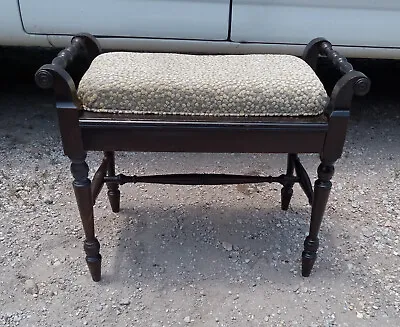 Mid Century Mahogany  Vanity Bench / Vanity Chair  (VB10) • $269.10