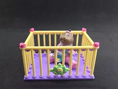 Vintage 1984 Cabbage Patch Kids PVC Deluxe Miniature Playpen & Girl Figure • $11.99