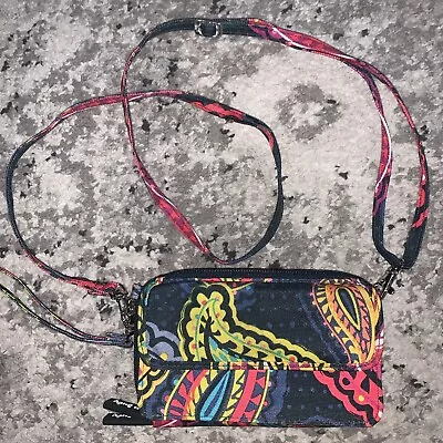 Vera Bradley Twilight Paisley Three In One Convertible Crossbody Wristlet • $14