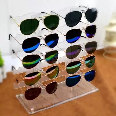$18.89 • Buy Acrylic 10 Pair Sunglasses Eye Glasses Show Rack Counter Display Stand Holder AU