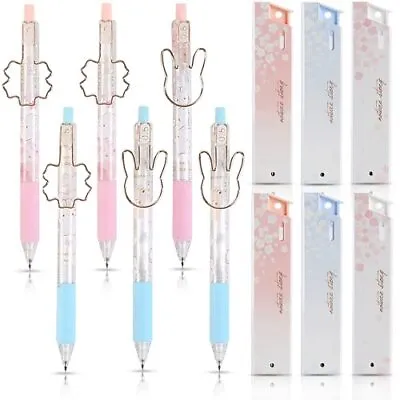 Rabbit Mechanical Pencil Set With Lead 6 Pcs 0.5mm Mechanical Pencils With 6 ... • $23.78