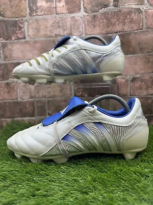 Adidas Predator Pulse David Beckham Rare Football Boots White Blue Sg Uk 9 • £149.99
