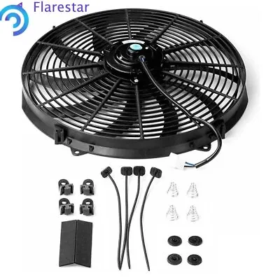 $42.72 • Buy 16  Electric Radiator Fan High 3000 CFM Thermostat Wiring Switch Relay Kit Black