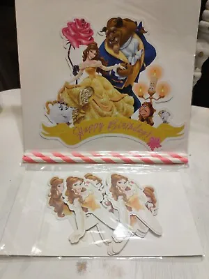 Beauty And The Beast 21 Piece Birthday Party Cake Topper And Cupcake Toppers New • $7.90