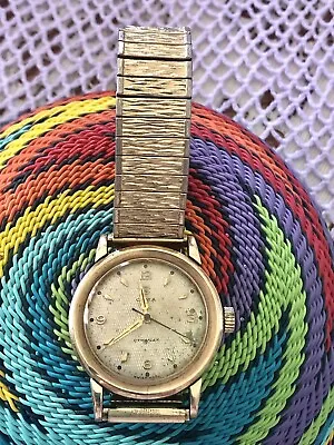 WORKING Vintage Rare CYMA CYMAFLEX 14k Gold Filled Mechanical Men’s Wrist Watch • $199