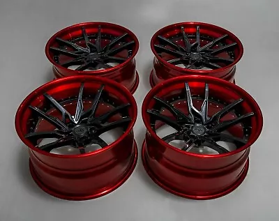 24 Inch GENIE FORGED 3 PIECE WHEELS SET - CUSTOM MADE TO FIT BENTLEY LAMBORGHINI • $21995