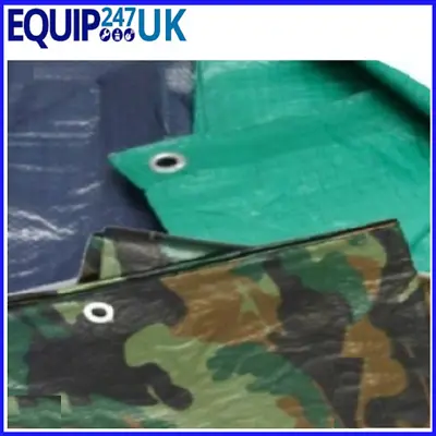 Lightweight Camping Cover Waterproof Tarpaulin Ground Sheet 80gsm Value Tarp • £5.45