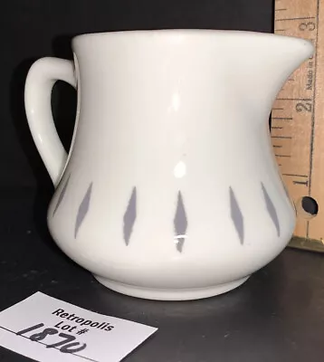 Vtg Homer Laughlin Ceramic Creamer White With Grey Silver Diamonds MCM • $20.90