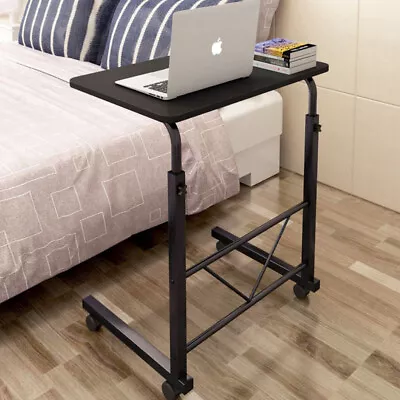 Rolling Laptop Table Stand Height Adjustable Computer Desk Sofa Bed Table Tray • $32.99