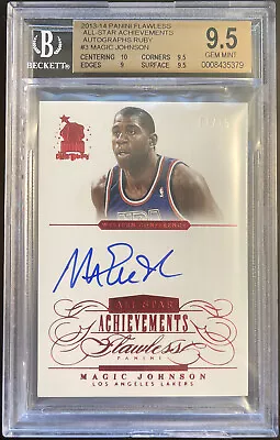 2013-14 Panini Flawless All-Star Achievements Auto Magic Johnson 1/15 BGS 9.5 10 • $1200