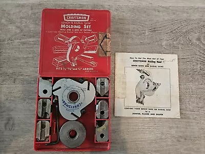 Vintage Craftsman 9-3200 Bench & Radial Saw Molding Set Head & 6 Sets Cutters • $20