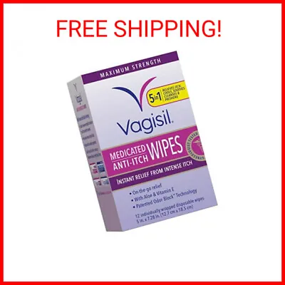 Vagisil Anti-Itch Medicated Feminine Intimate Wipes For Women Maximum Strength • $7.08