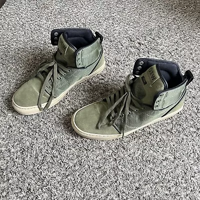 Vans OTW Collection Alomar High Top Sneaker Men US 10 Green Suede Canvas UK 9 • $39