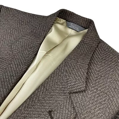 VTG Pierre Cardin Men's Tweed 100% Wool 2-Button Blazer Jacket Brown • 40S • $69.99