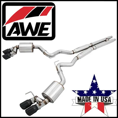 AWE Tuning Touring Cat-back Exhaust System Fit 2018-2024 Ford Mustang GT 5.0L V8 • $1995