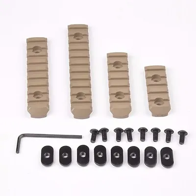 Tan 4pcs/Set Tactical Rail Sheet Polymer Mount 20mm Rail Picatinny Weaver MOE • $5.99